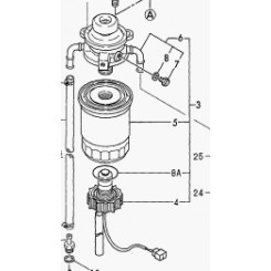 Yanmar brændstoffilter komplet 129574-55800