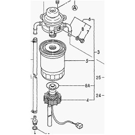 Yanmar brændstoffilter komplet 129574-55800